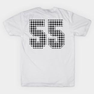 Plaid Number - 55 - Dark T-Shirt